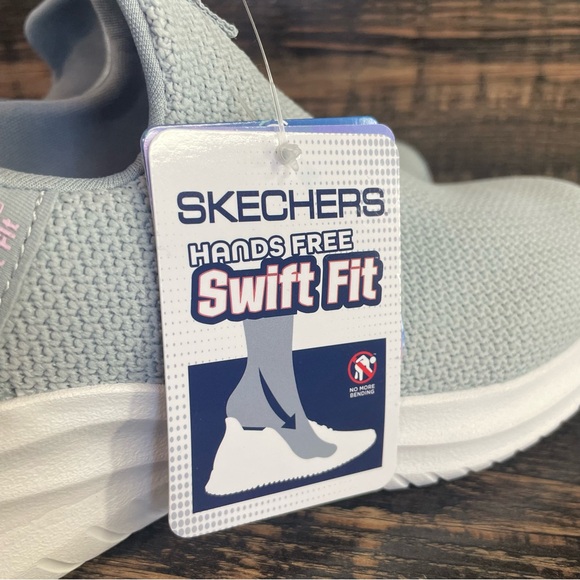 NWT Skechers Women’s Swift Fit Gray Slip-On Shoes Sz 7 - Picture 7 of 14